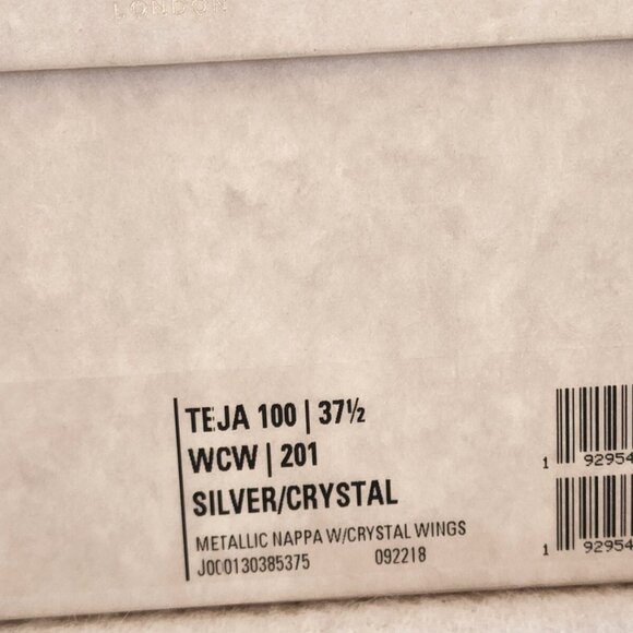 immy Choo Teja 100mm Silver Leather Crystal D'orsay Pump - Picture 13 of 13